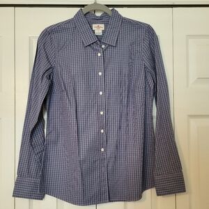 Long Sleeve Blue And Pink Checkered Shirt By J. Crew Haberdashery
